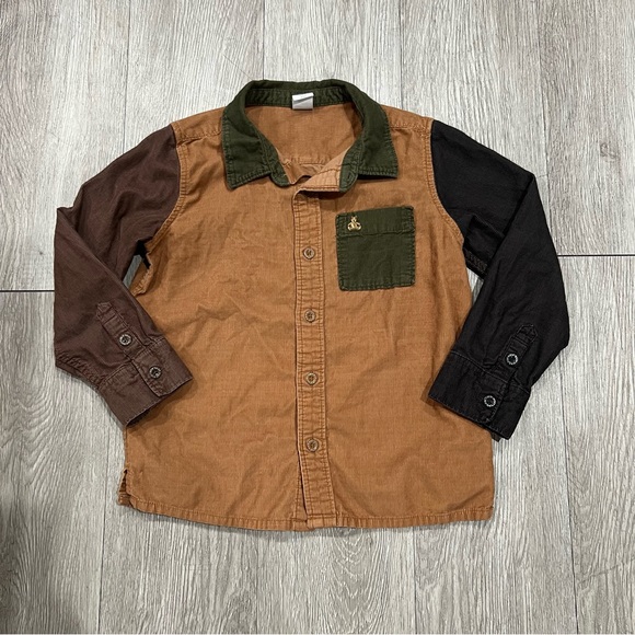 GAP Other - Gap Toddler Colorblock Corduroy Holiday Brown Shirt Size 5T